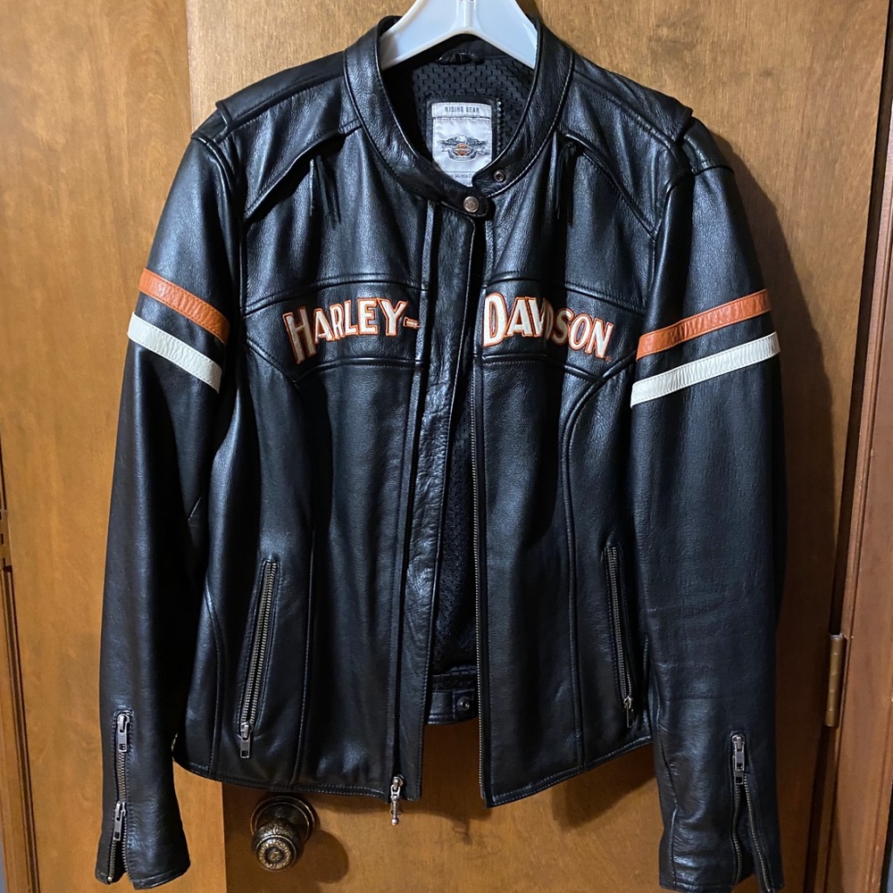Harley Davidson Leather Jacket with Hoodie